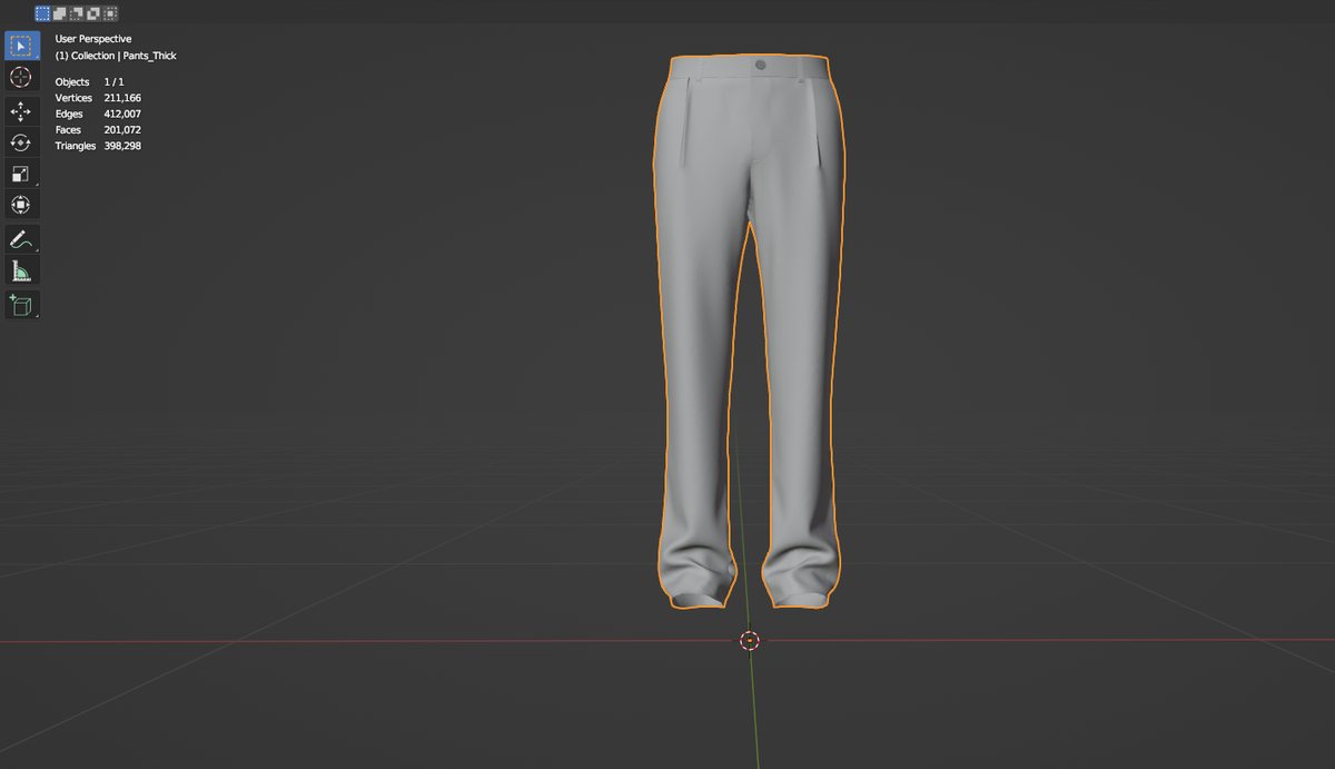Men's Pant 3d Model Marvelous Designer-Clo3d-fbx-obj-Zprj