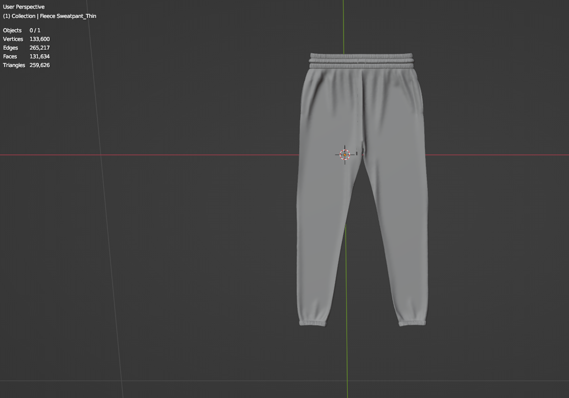 Fleece Sweatpant 3d Model Marvelous Designer-Clo3d-fbx-obj-Zprj