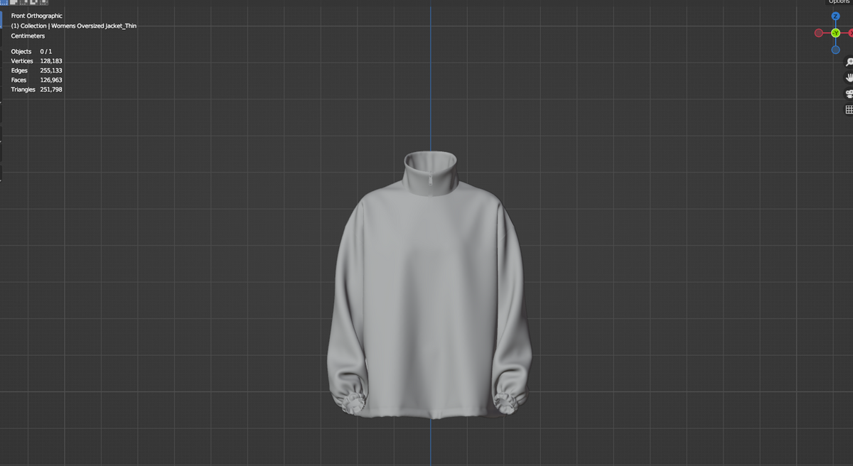 Women's Oversized Jacket 3d Model Marvelous Designer-Clo3d-fbx-obj-Zprj