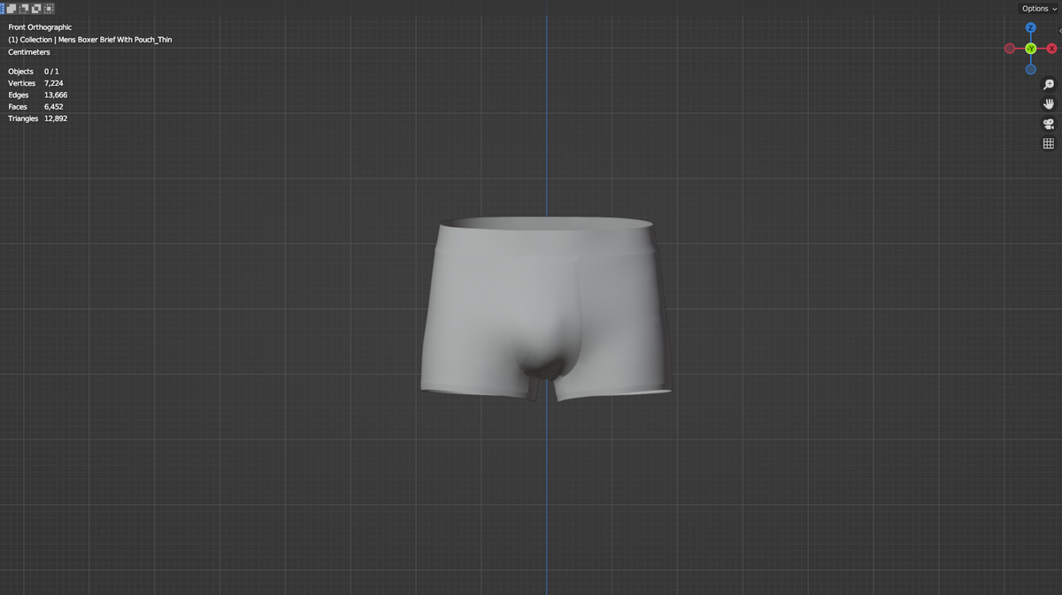 Men's Boxer Brief With Pouch 3d Model Marvelous Designer-Clo3d-fbx-obj-Zprj