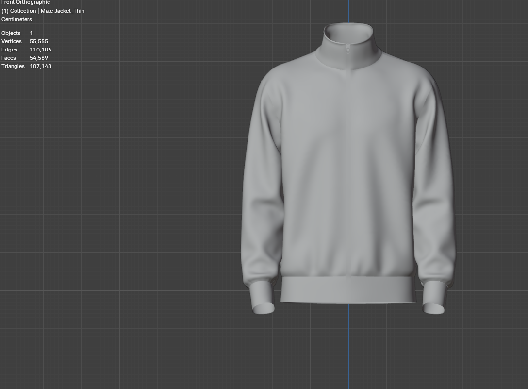 Male Jacket 3d Model Marvelous Designer-Clo3d-fbx-obj-Zprj