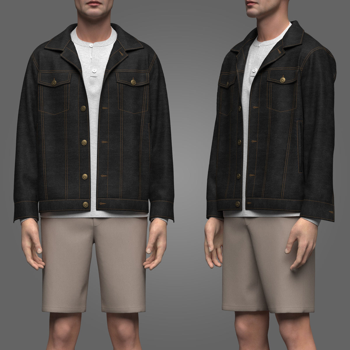 Men's 3D Garment & Apparel Models | ZPRJ, GLB, FBX, OBJ & More