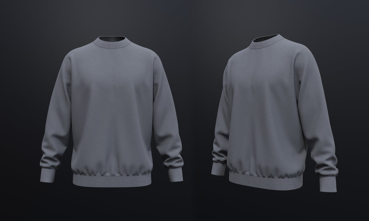 Men's Sweatshirt 3d Model Marvelous Designer-Clo3d-fbx-obj-Zprj