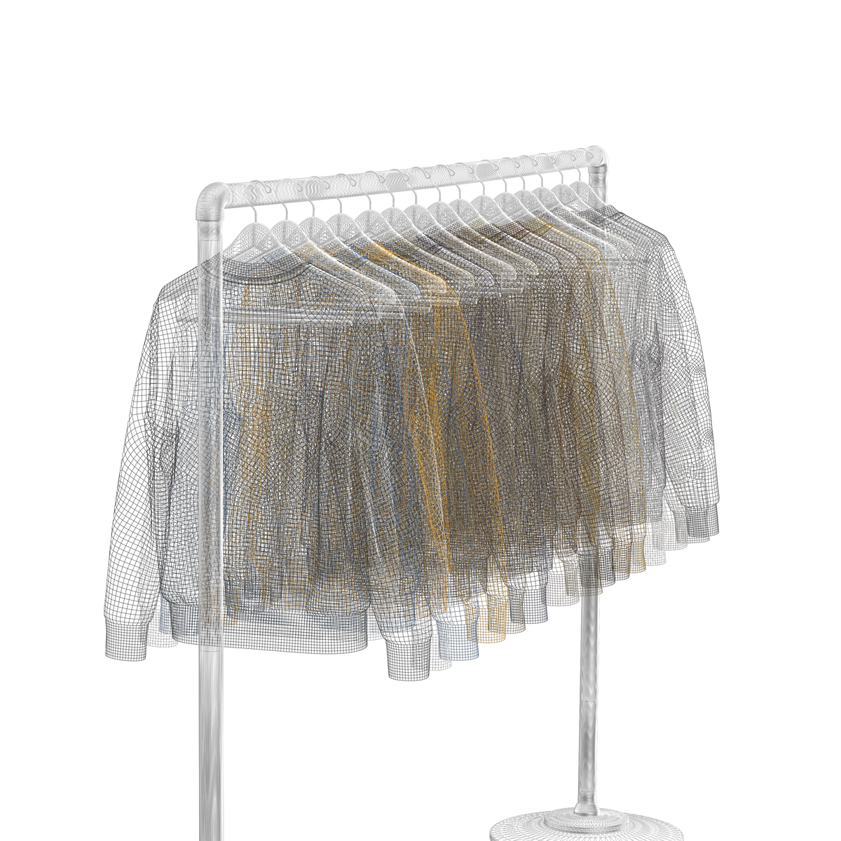 Sweatshirt On Steel Rack 3d Model Marvelous Designer-Clo3d-fbx-obj-Zprj