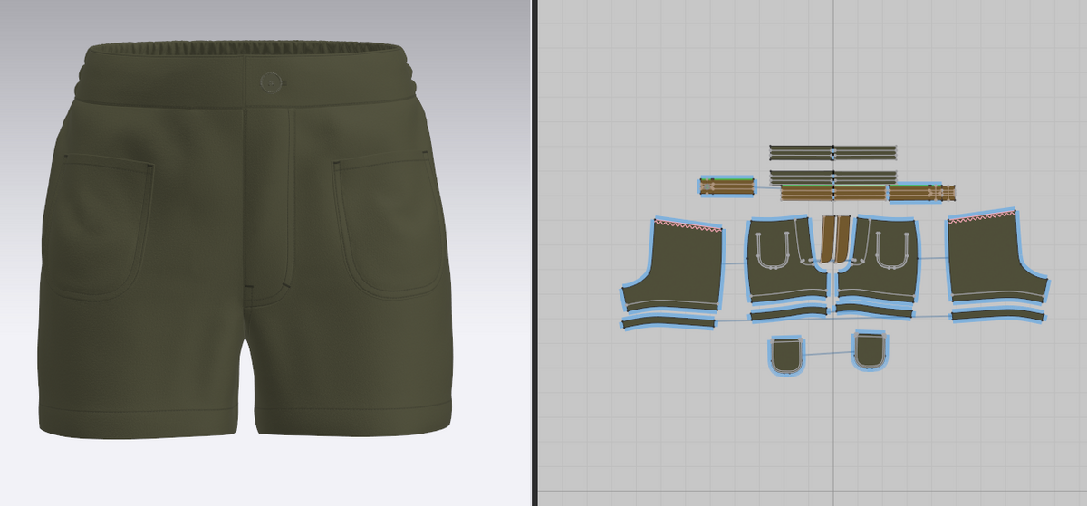 Women's Shorts 3d Model Marvelous Designer-Clo3d-fbx-obj-Zprj