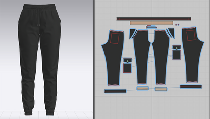 Women's Jogger 3d Model Marvelous Designer-Clo3d-fbx-obj-Zprj