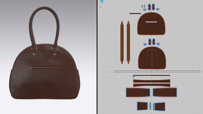 Bowling Bag-Handbag 3d Model Marvelous Designer-Clo3d-fbx-obj-Zprj