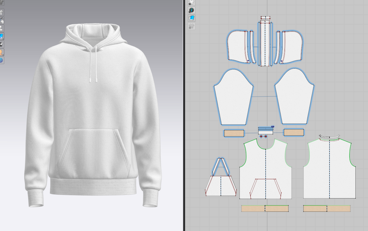 Male's Hoodie 3d Model Marvelous Designer-Clo3d-fbx-obj-Zprj