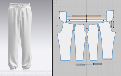 Men's Oversize Jogger No Pocket 3d Model Marvelous Designer-Clo3d-fbx-obj-Zprj