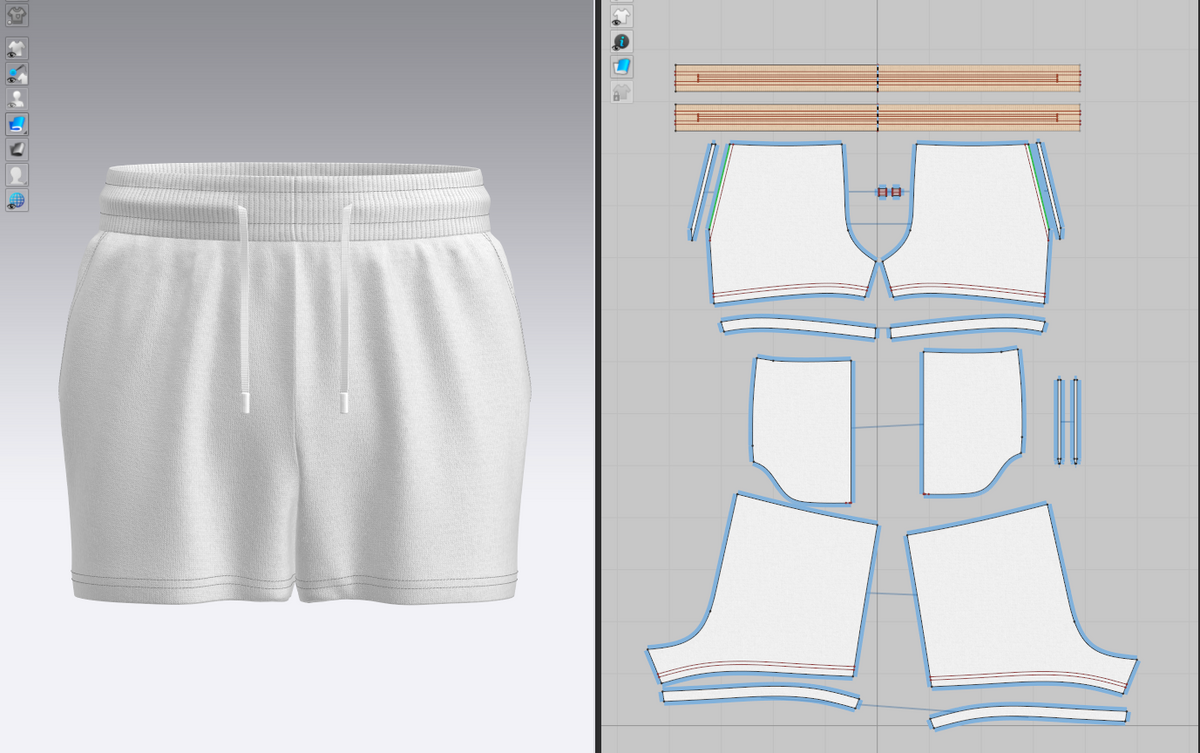 Men's Ribbed Shorts 3d Model Marvelous Designer-Clo3d-fbx-obj-Zprj