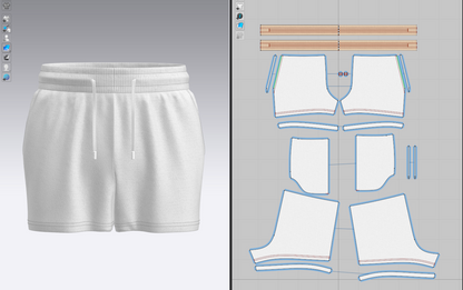 Men's Ribbed Shorts 3d Model Marvelous Designer-Clo3d-fbx-obj-Zprj