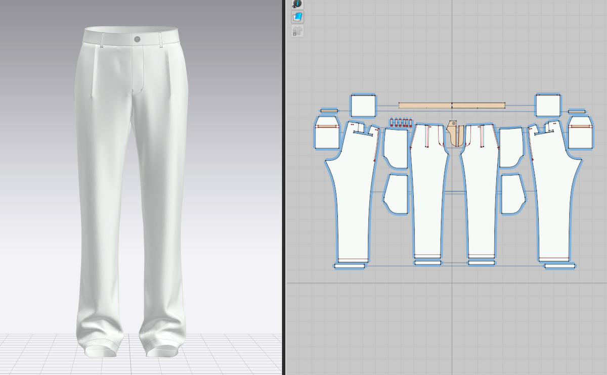 Men's Single Pleat Pant 3d Model Marvelous Designer-Clo3d-fbx-obj-Zprj