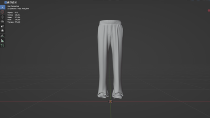 Men' Track Pant 3d Model Marvelous Designer-Clo3d-fbx-obj-Zprj