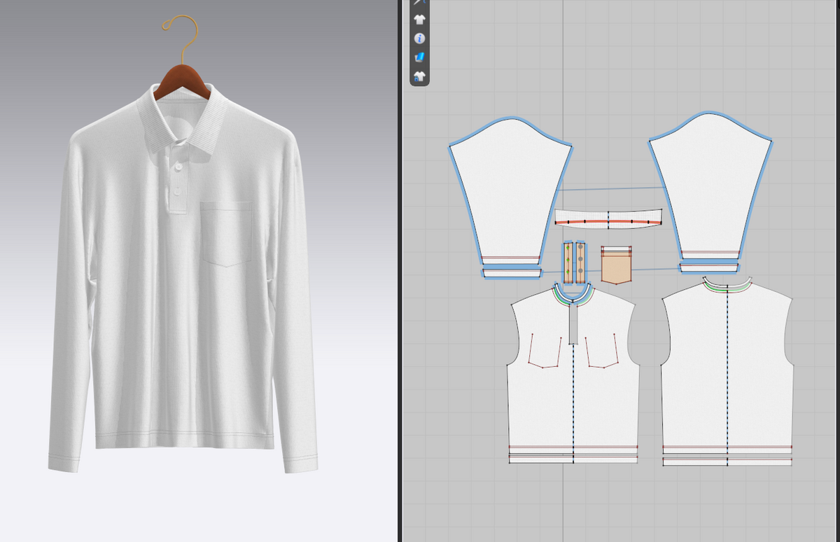 Men's Oversized Polo On Hanger 3d Model Marvelous Designer-Clo3d-fbx-obj-Zprj