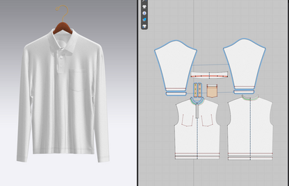Men's Oversized Polo On Hanger 3d Model Marvelous Designer-Clo3d-fbx-obj-Zprj