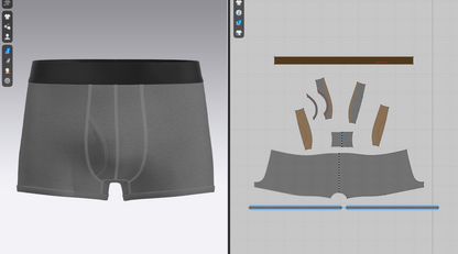 Men's Boxer Brief With Pouch 3d Model Marvelous Designer-Clo3d-fbx-obj-Zprj