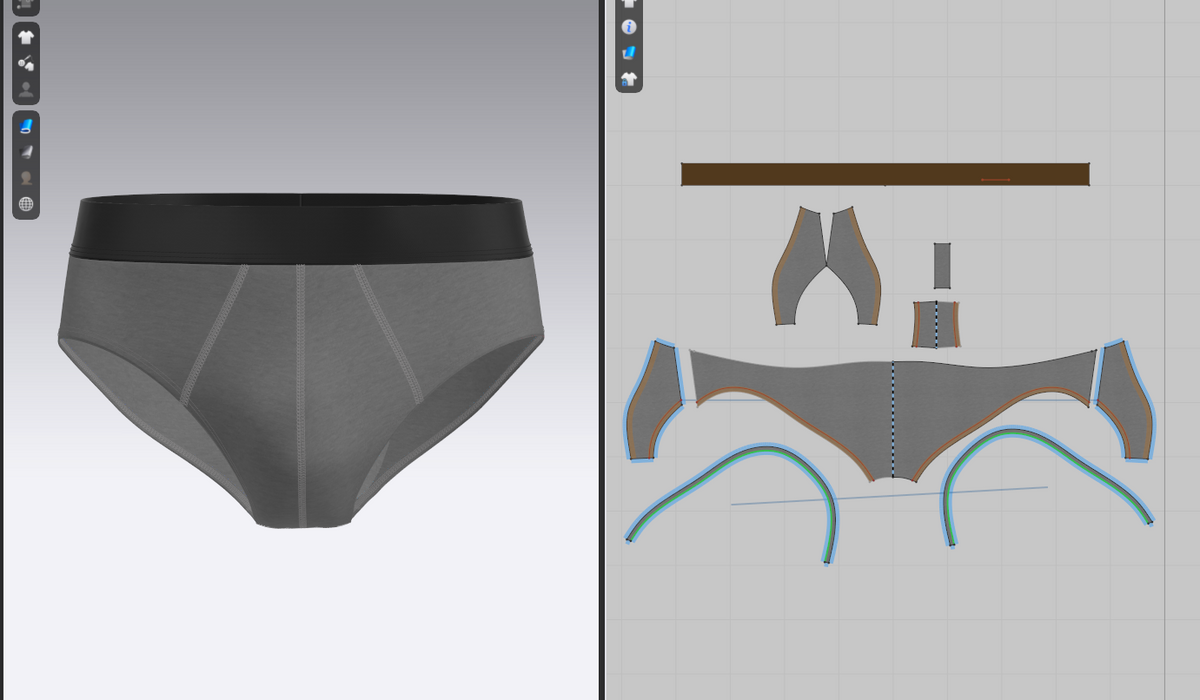 Men's Brief 3d Model Marvelous Designer-Clo3d-fbx-obj-Zprj