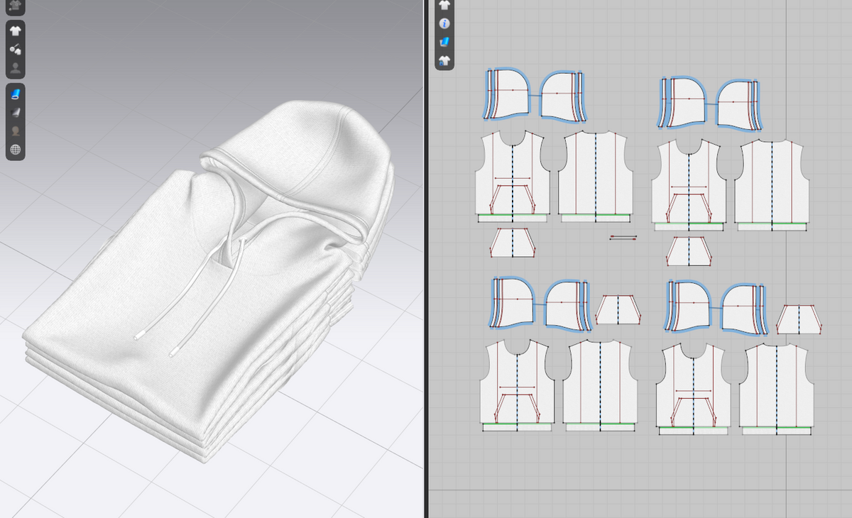 Folded 4 Pile Hoodie 3d Model Marvelous Designer-Clo3d-fbx-obj-Zprj
