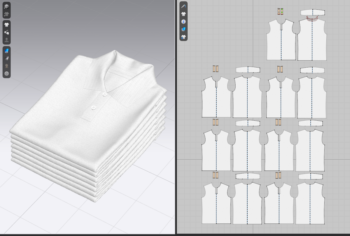 Folded 7 Pile Polo 3d Model Marvelous Designer-Clo3d-fbx-obj-Zprj