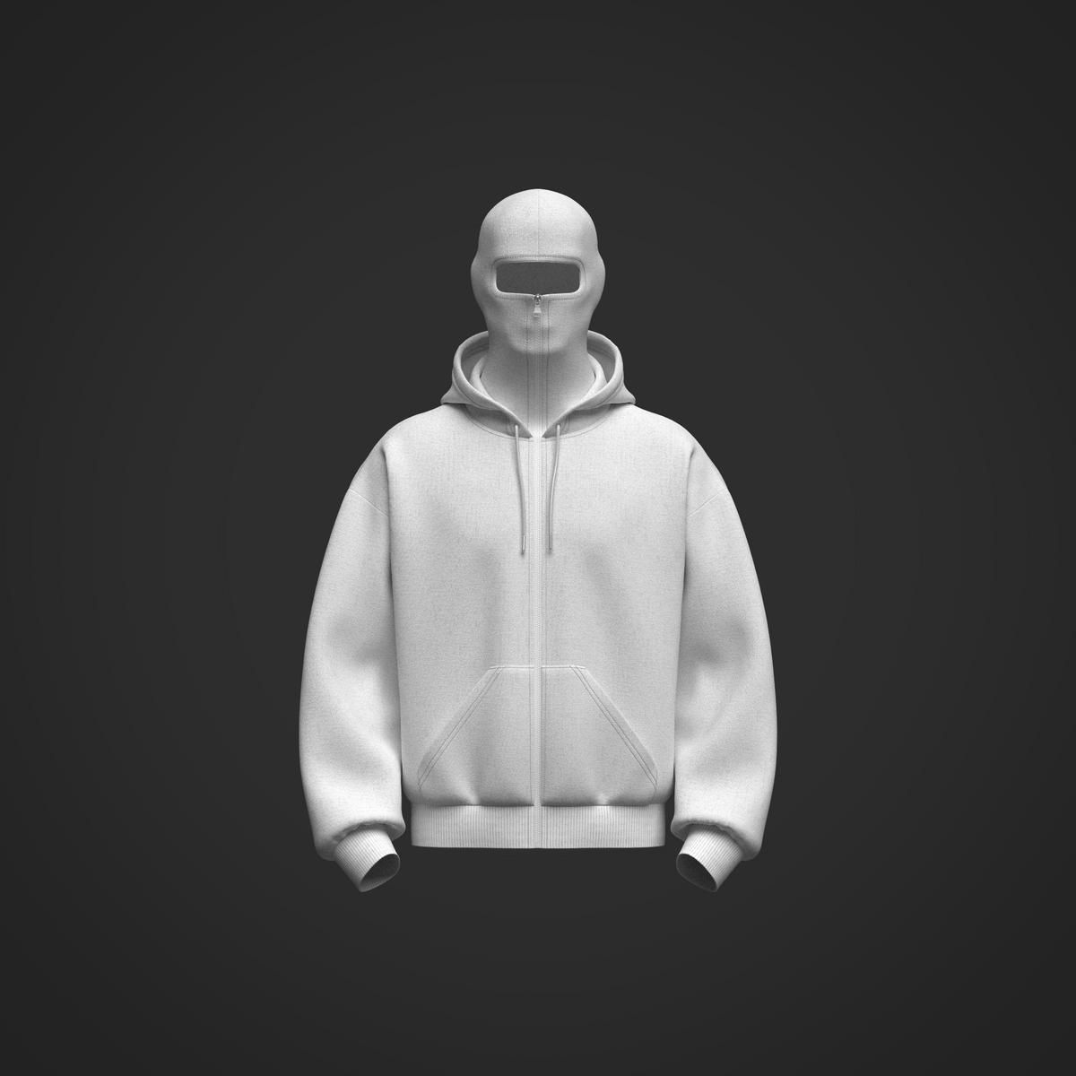 Male Oversized Balaclava Hoodie 3d Model Marvelous Designer-Clo3d-fbx-obj-Zprj