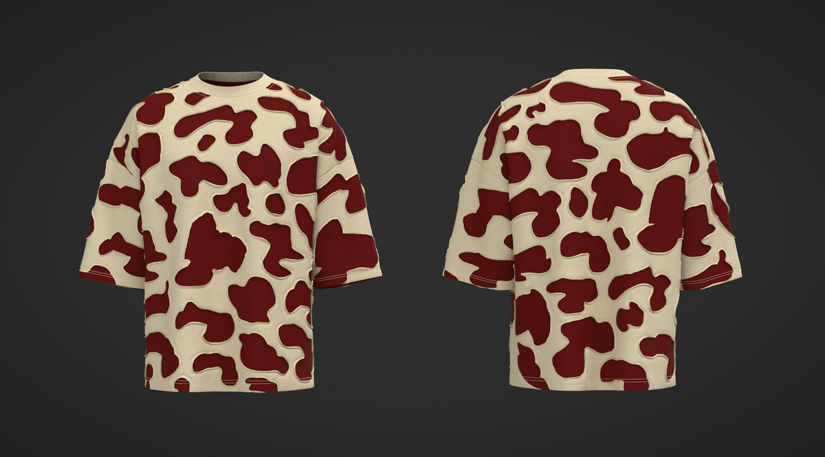 Men's Oversized T-Shirt Patchwork 3d Model Marvelous Designer-Clo3d-fbx-obj-Zprj