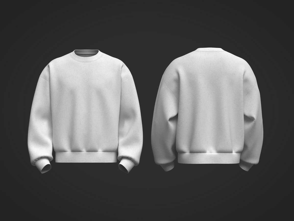 Male Oversized Sweatshirt 3d Model Marvelous Designer-Clo3d-fbx-obj-Zprj