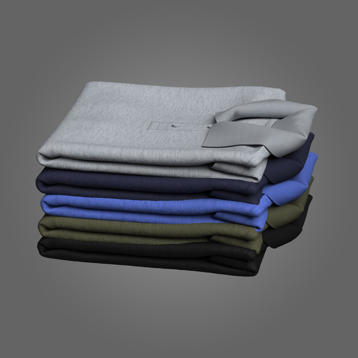 Polos Folded 3d Model Marvelous Designer-Clo3d-fbx-obj-Zprj