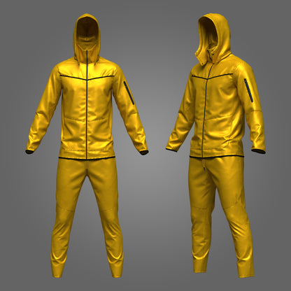 Men's Tracksuit 3d Model Marvelous Designer-Clo3d-fbx-obj-Zprj