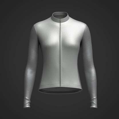 Women full Sleeve Cycling Jersey 3d Model Marvelous Designer-Clo3d-fbx-obj-Zprj