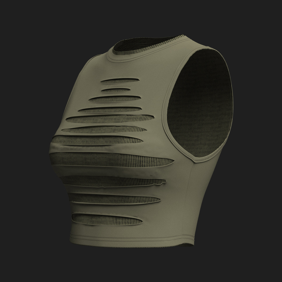 Ripped Crop Top 3d Model Marvelous Designer-Clo3d-fbx-obj-Zprj