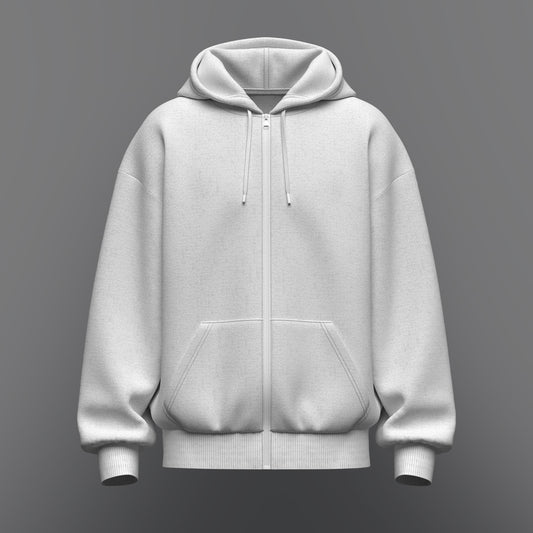 Men's Oversize Front Zip Hoodie 3d Model Marvelous Designer-Clo3d-fbx-obj-Zprj