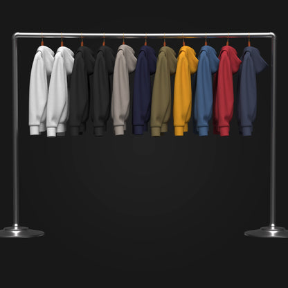 Hoodie On Steel Rack 3d Model Marvelous Designer-Clo3d-fbx-obj-Zprj