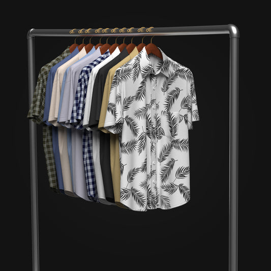 Shirt On Steel Hanger 3d Model Marvelous Designer-Clo3d-fbx-obj-Zprj