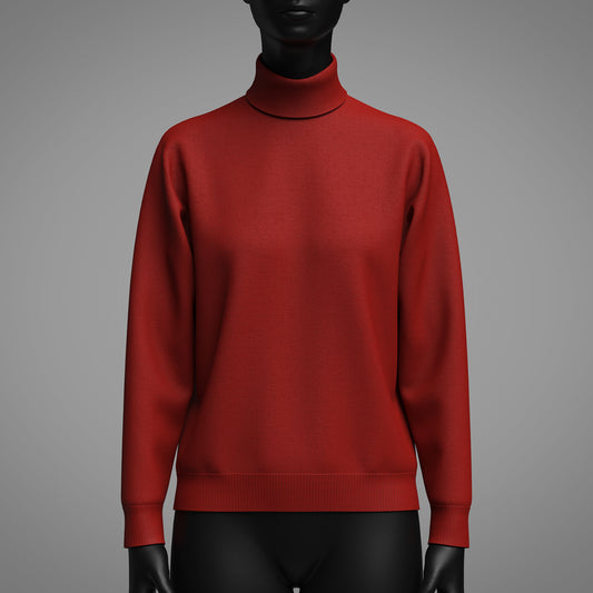 Female High Neck Sweater 3d Model Marvelous Designer-Clo3d-fbx-obj-Zprj