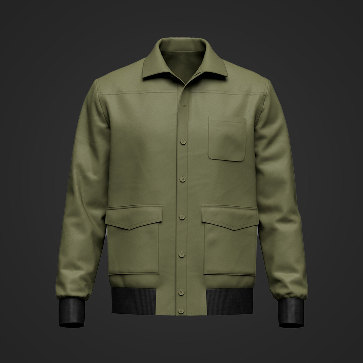 Men's Jacket 3d Model Marvelous Designer-Clo3d-fbx-obj-Zprj