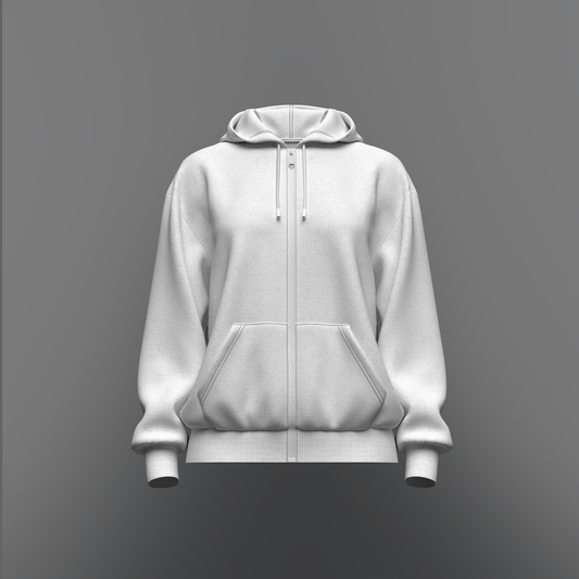 Women's Oversized Hoodie Set in Zip And Pocket 3d Model Marvelous Designer-Clo3d-fbx-obj-Zprj