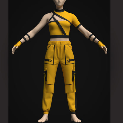 Women Outfit 3d Model Marvelous Designer-Clo3d-fbx-obj-Zprj