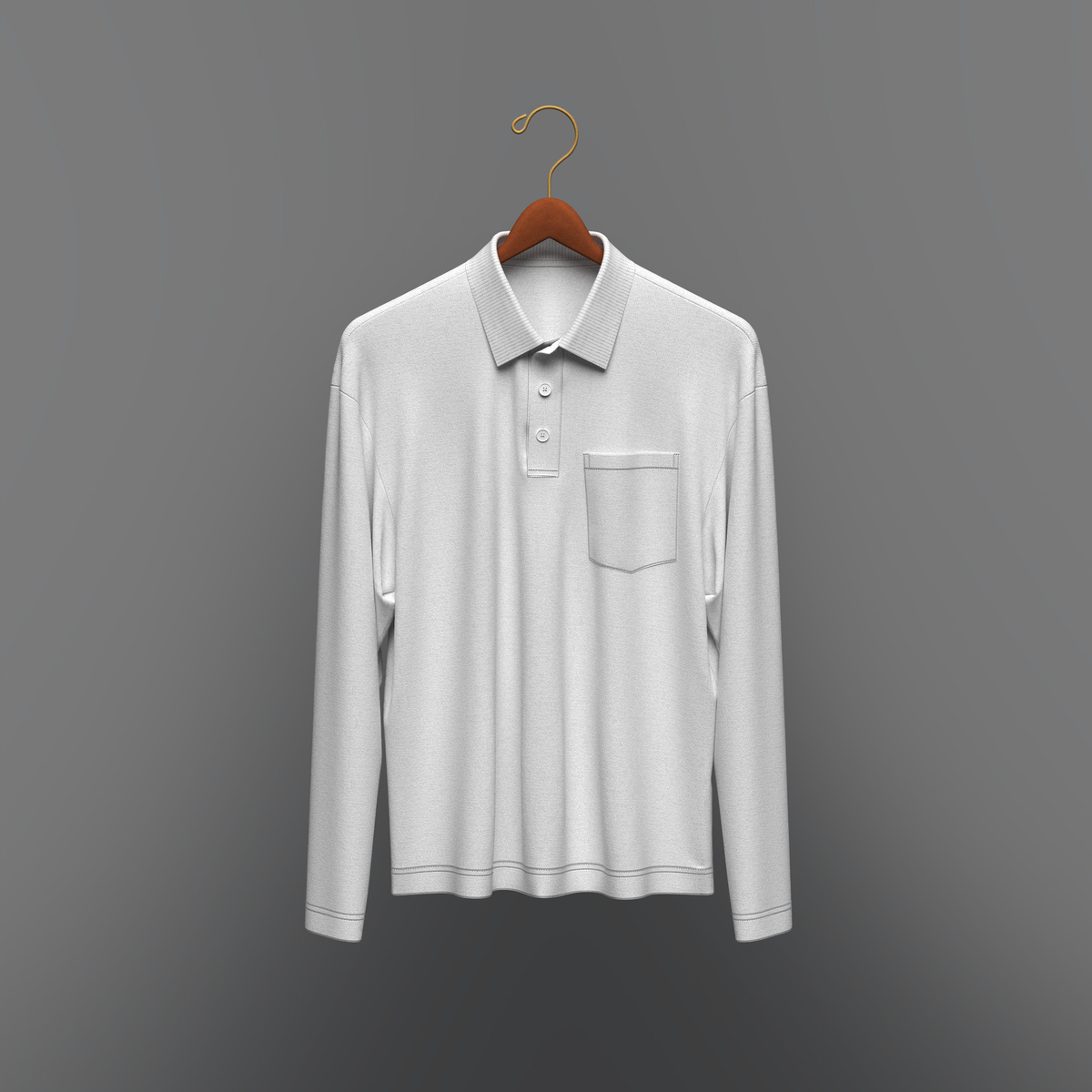 Men's Oversized Polo On Hanger 3d Model Marvelous Designer-Clo3d-fbx-obj-Zprj