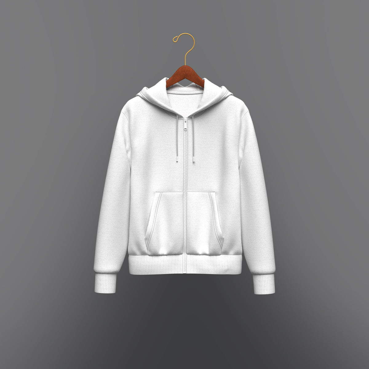 Men's Front Zip Hoodie_Hanged 3d Model Marvelous Designer-Clo3d-fbx-obj-Zprj