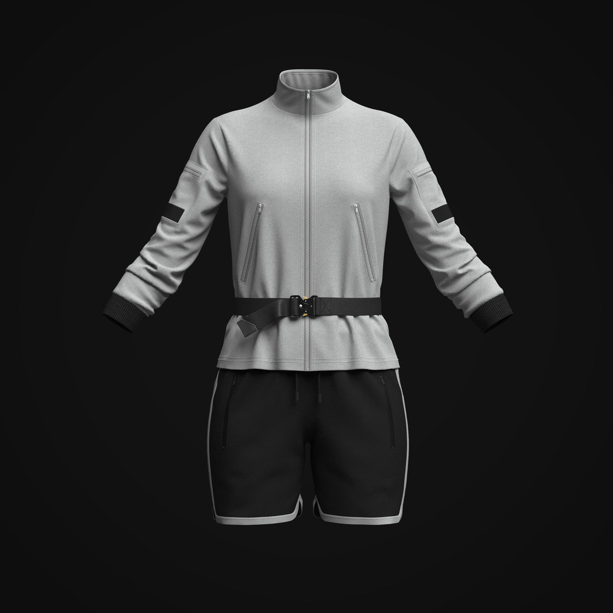 Womens Jacket And Shorts Outfit 3d Model Marvelous Designer-Clo3d-fbx-obj-Zprj