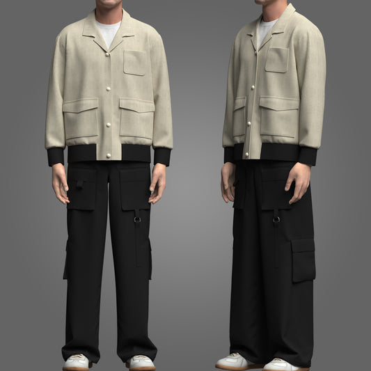 Male Outfit 3d Model Marvelous Designer-Clo3d-fbx-obj-Zprj