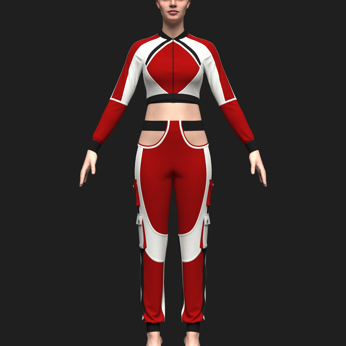 Women's Streetwear Outfit 3d Model Marvelous Designer-Clo3d-fbx-obj-Zprj