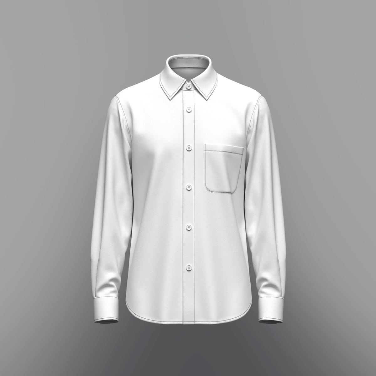 Men's Regular Fit Full Slv Shirt 3d Model Marvelous Designer-Clo3d-fbx-obj-Zprj