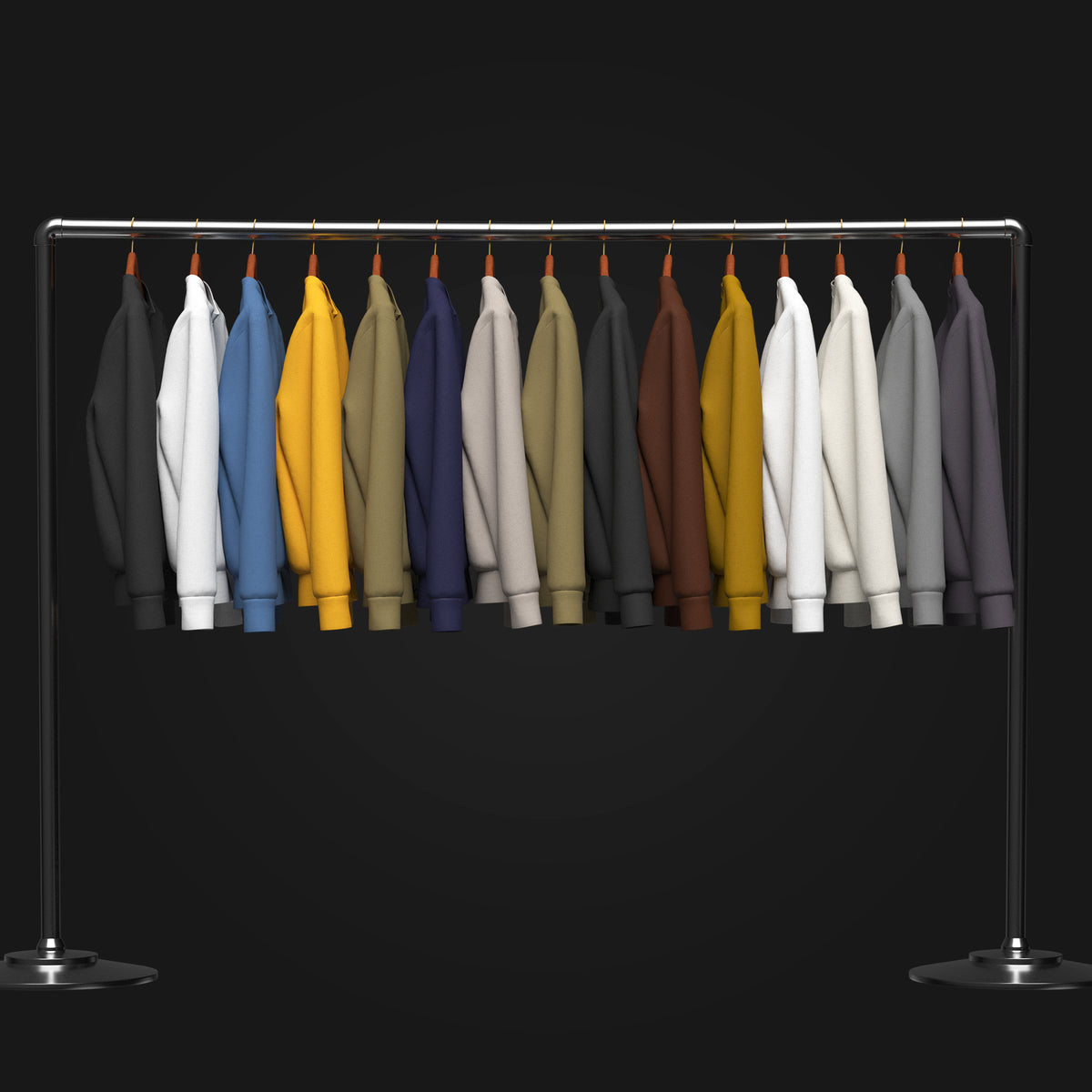 Sweatshirt On Steel Rack 3d Model Marvelous Designer-Clo3d-fbx-obj-Zprj