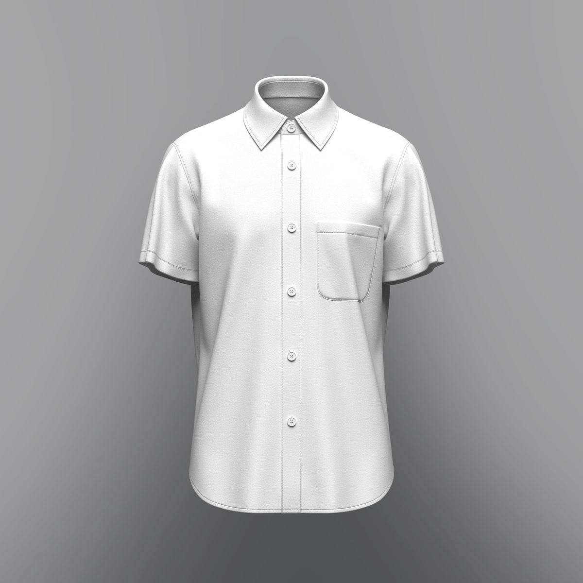 Men's Regular Fit Half Slv Shirt 3d Model Marvelous Designer-Clo3d-fbx-obj-Zprj
