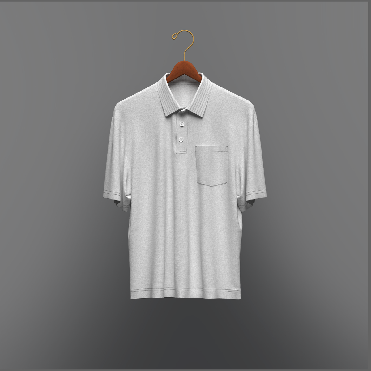 Polo on Hanger 3d Model Marvelous Designer-Clo3d-fbx-obj-Zprj