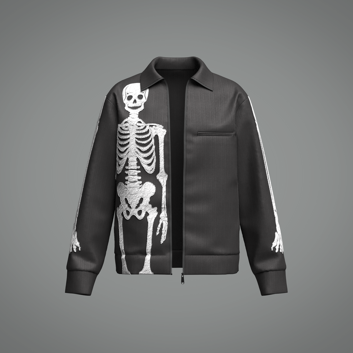 Men's Skeleoton Jacket 3d Model Marvelous Designer-Clo3d-fbx-obj-Zprj