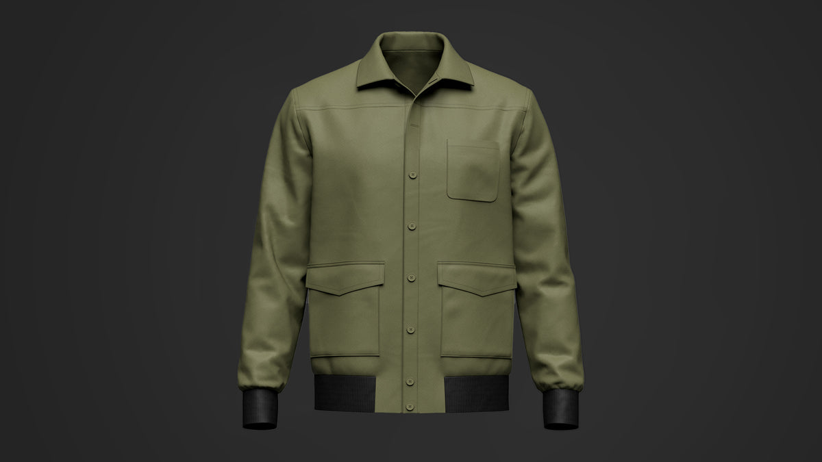 Men's Jacket 3d Model Marvelous Designer-Clo3d-fbx-obj-Zprj