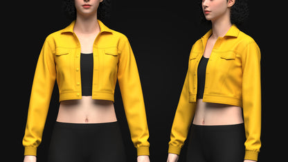 Women's Top and Cargo Pant 3d Model Marvelous Designer-Clo3d-fbx-obj-Zprj