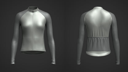 Women Full Sleeve Raglan Jersey 3d Model Marvelous Designer-Clo3d-fbx-obj-Zprj